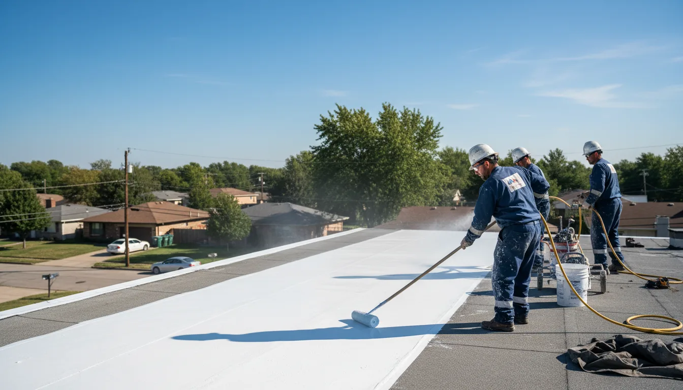 Commercial roof coating in Ursa, IL near me